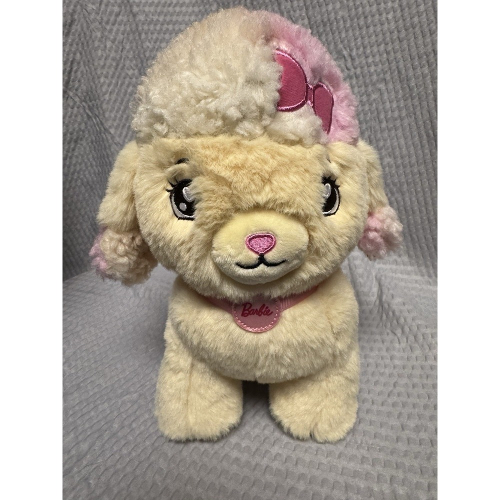 Barbie Salon Pet Poodle Adventure Stuffed Animal(Dog Only) Bow Lights Up & Music